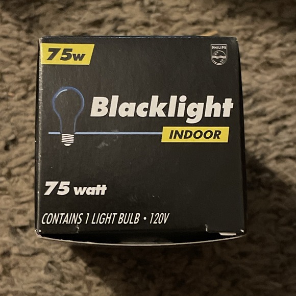 Set Of 4 NEW Philips 75 Watt Blacklight Indoor Light Bulb Black Light New In Box - Picture 3 of 4